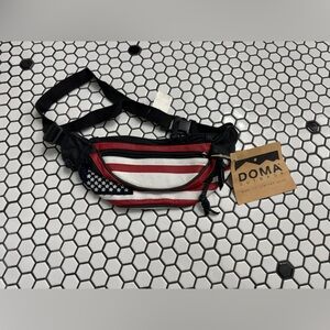 Doma outback leather Patriotic Fanny Pack in Red, White, and Blue